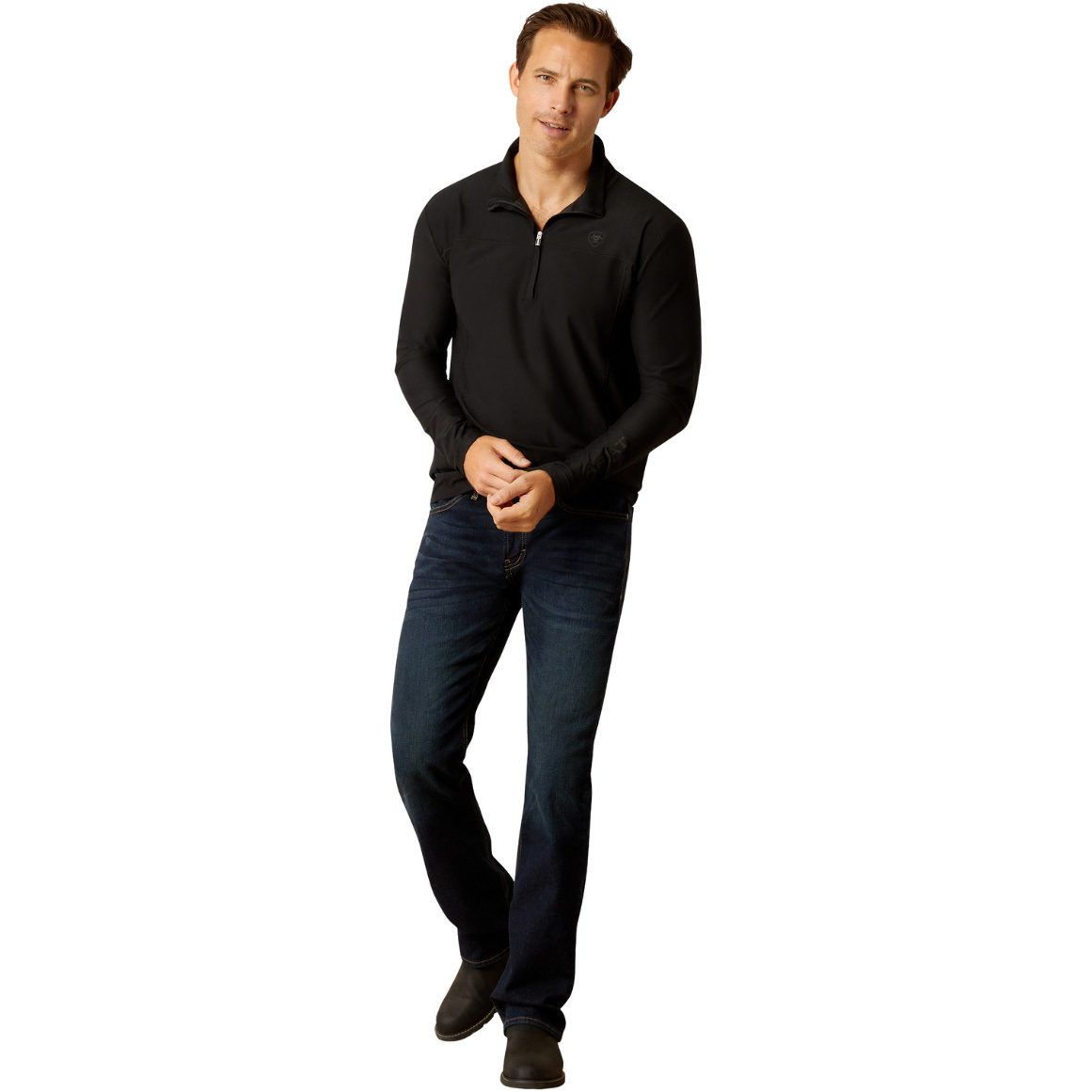 2025 Ariat Herren Lowell 3 . 0 1 / 4 Zip Baselayer 10052129 - Black